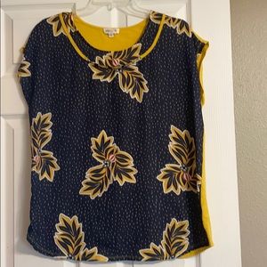 With Love, capped sleeve top. Size S.